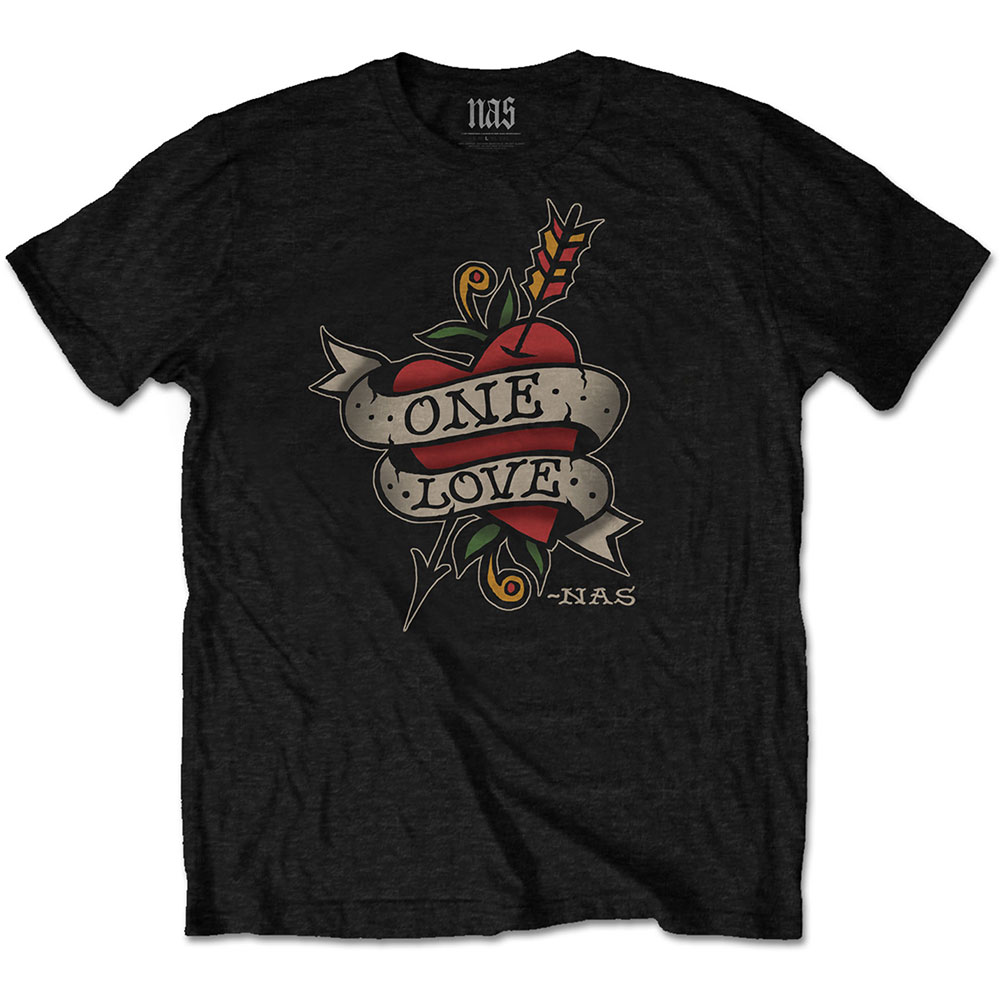 Tričko Nas - Love Tattoo, Unisex,Čierna,XXL