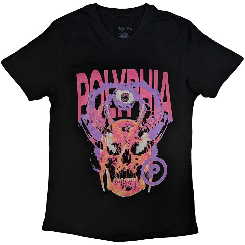 Tričko Polyphia - Skull Circle P, Unisex,Čierna,XXL