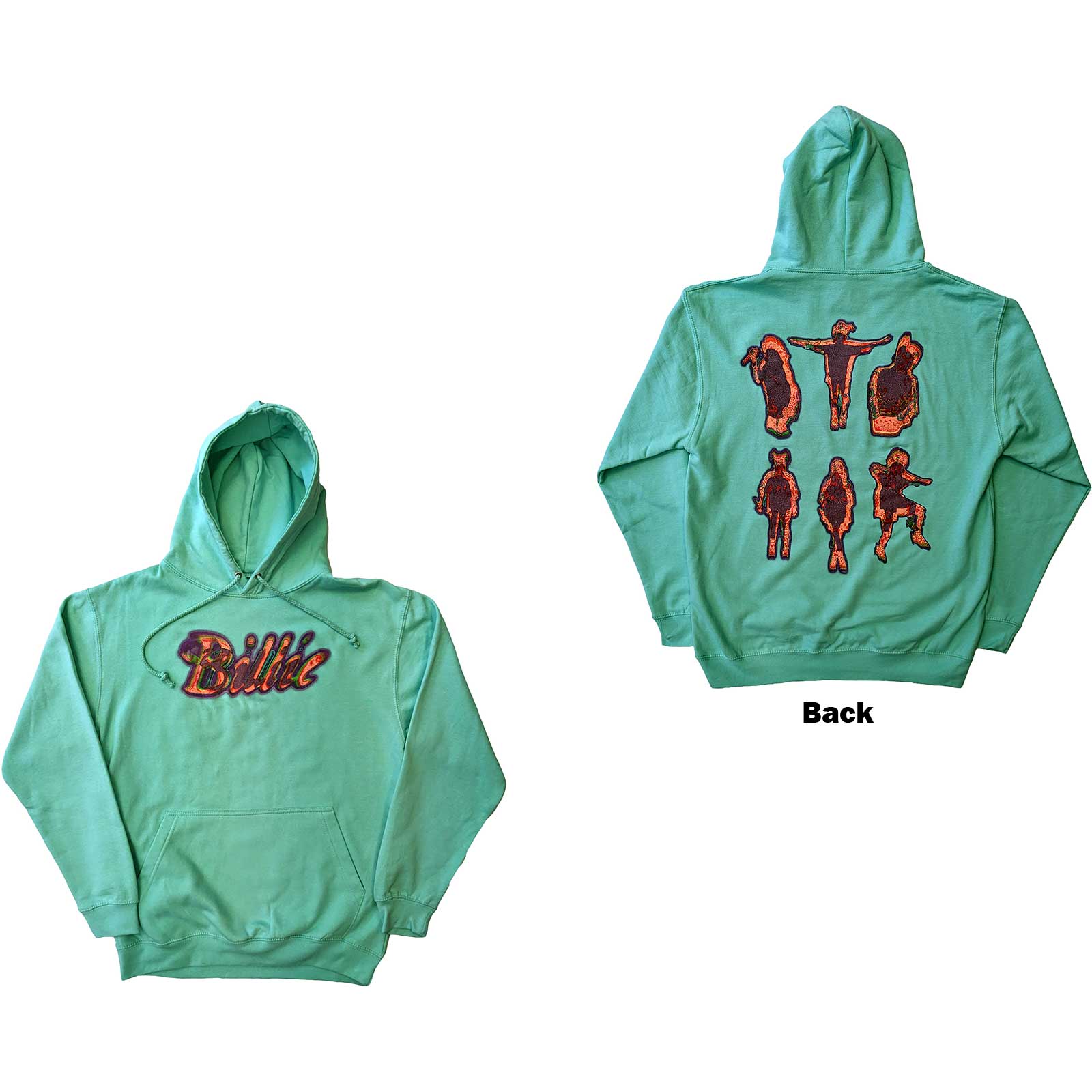 Mikina Billie Eilish - Silhouettes, Unisex,Zelená,XXL