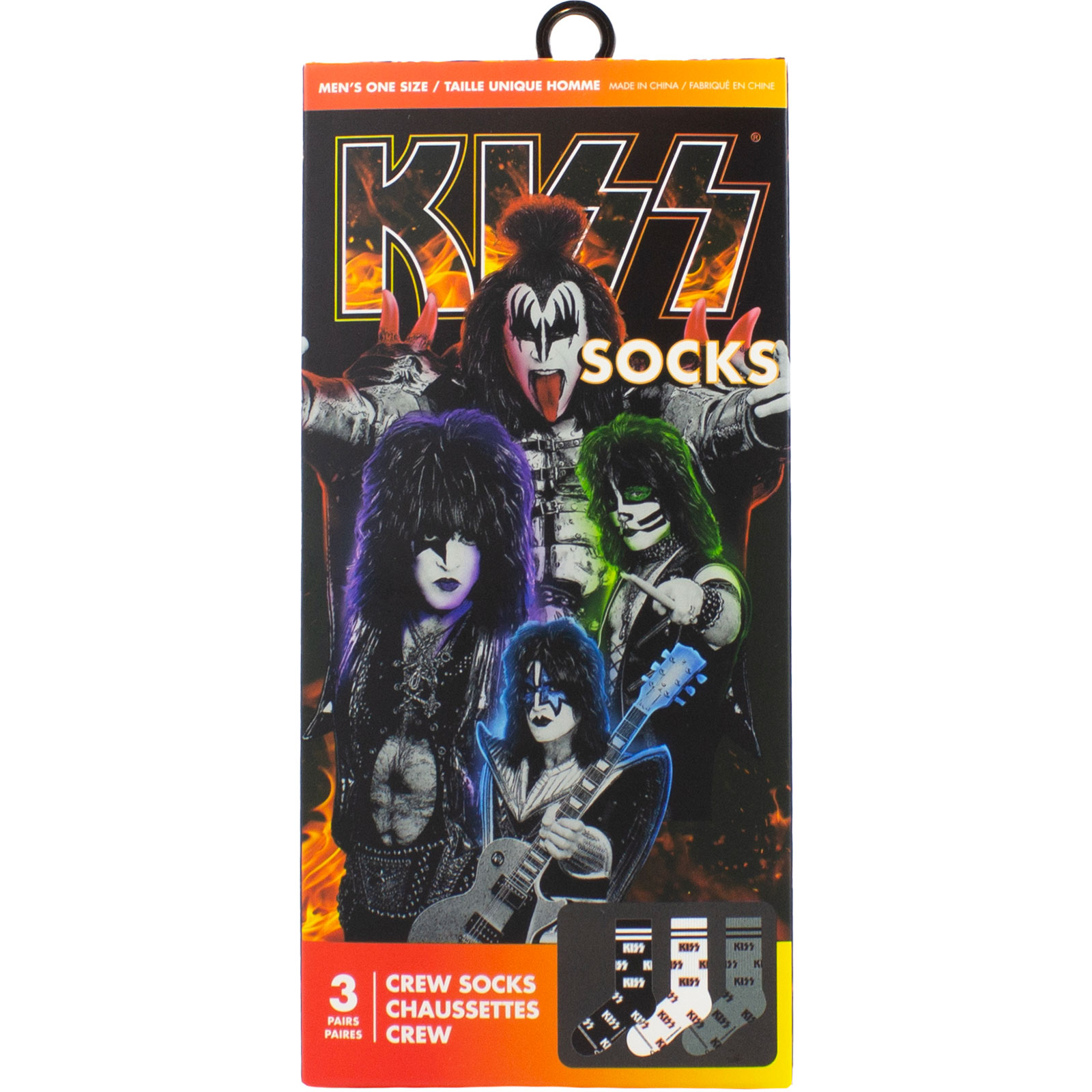 Ponožky Kiss - Unisex Sock Gift Box: Logos (Multicolour)  (UK Size 6.5 - 11), Unisex,Multicolor,Univerzálna