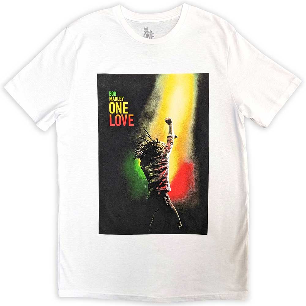Tričko Bob Marley - One Love Movie Poster, Unisex,Biela,M