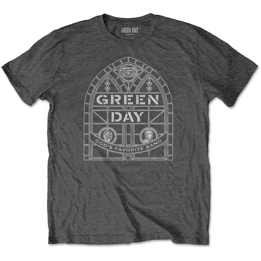 Tričko Green Day - Stained Glass Arch, Unisex,Šedá,XXL