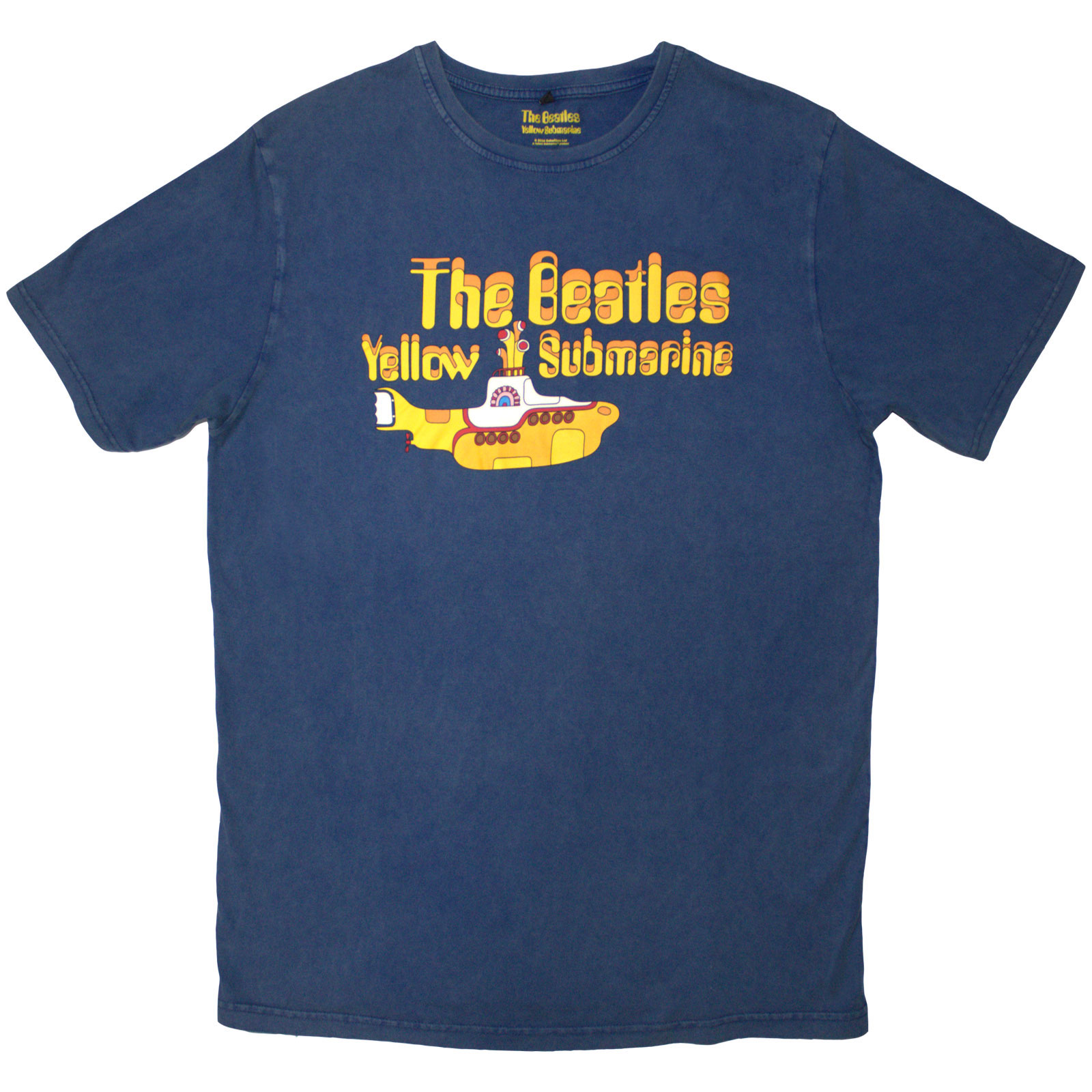 Tričko The Beatles - Logo & Sub, Unisex,Modrá,XXL