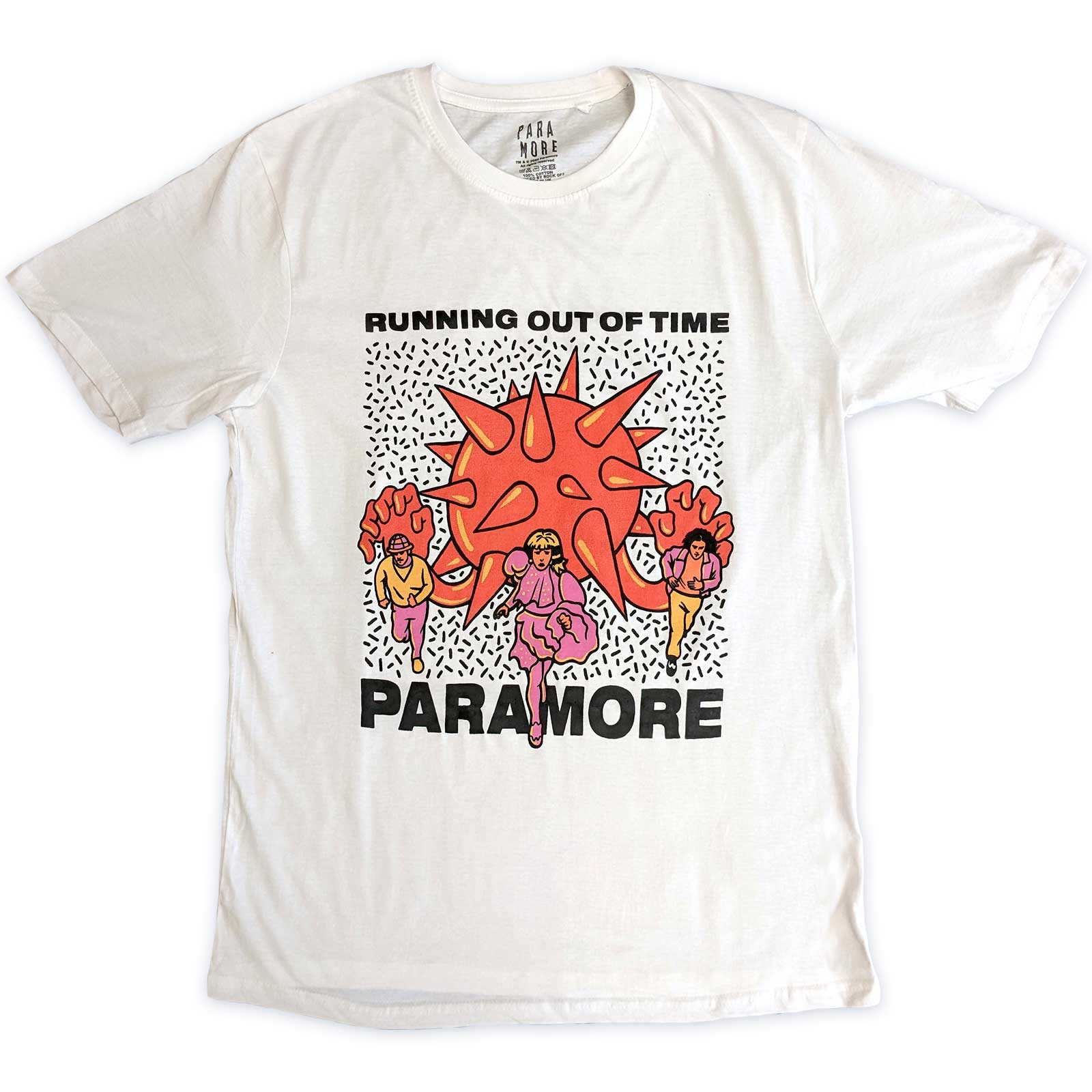 Tričko Paramore - Running Out Of Time, Unisex,Biela,XXL
