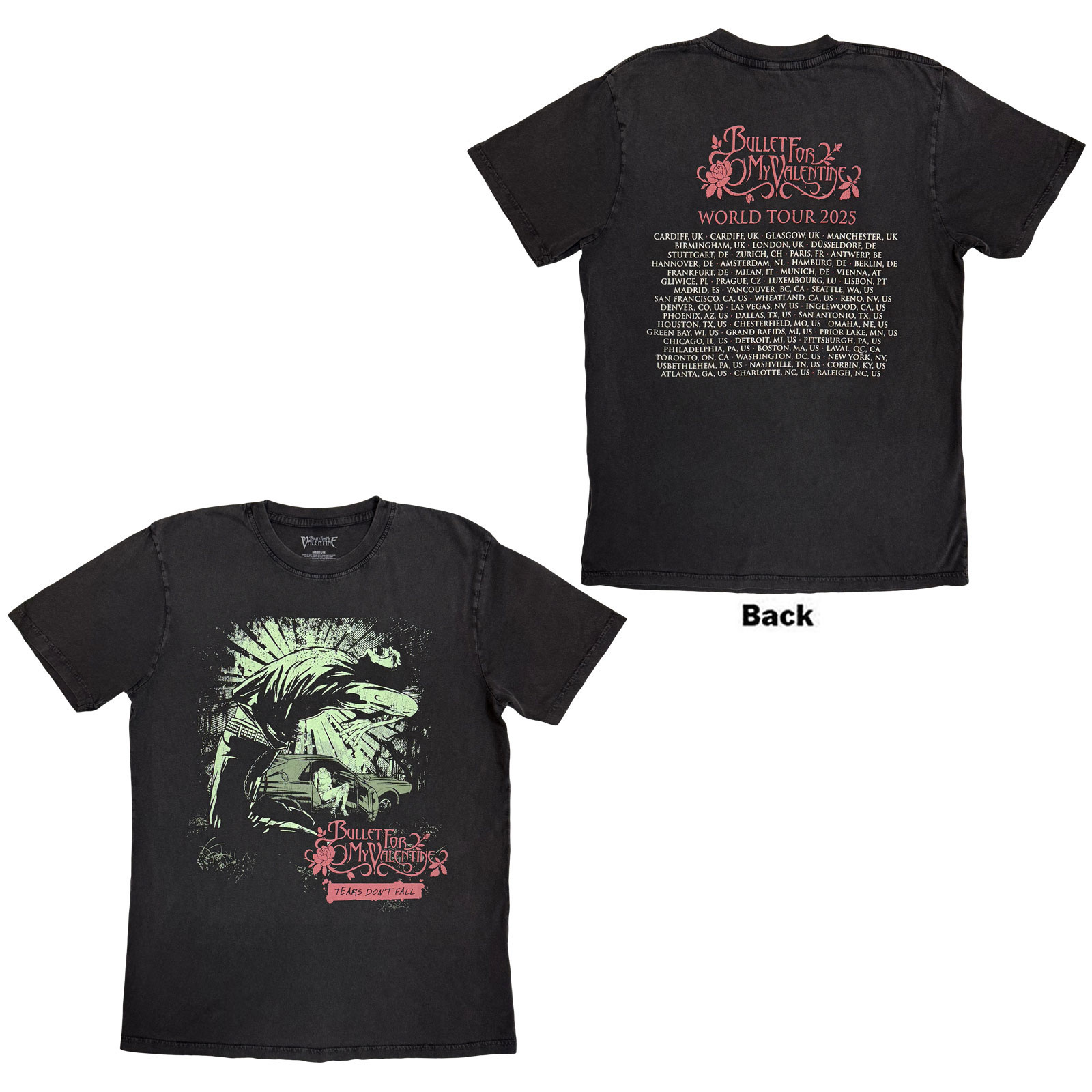 Tričko Bullet for My Valentine - Tears Don't Fall, Unisex,Čierna,XL