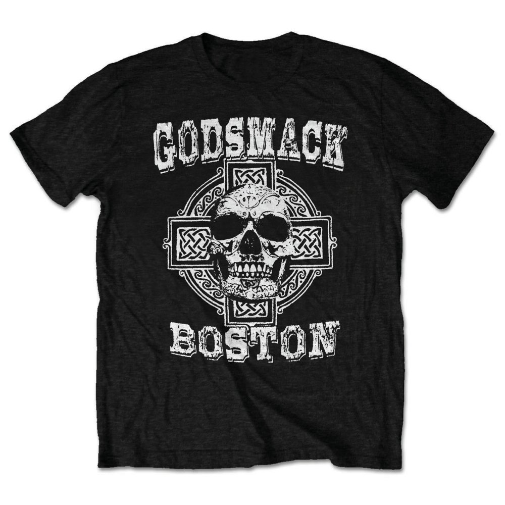 Tričko Godsmack - Boston Skull, Unisex,Čierna,M