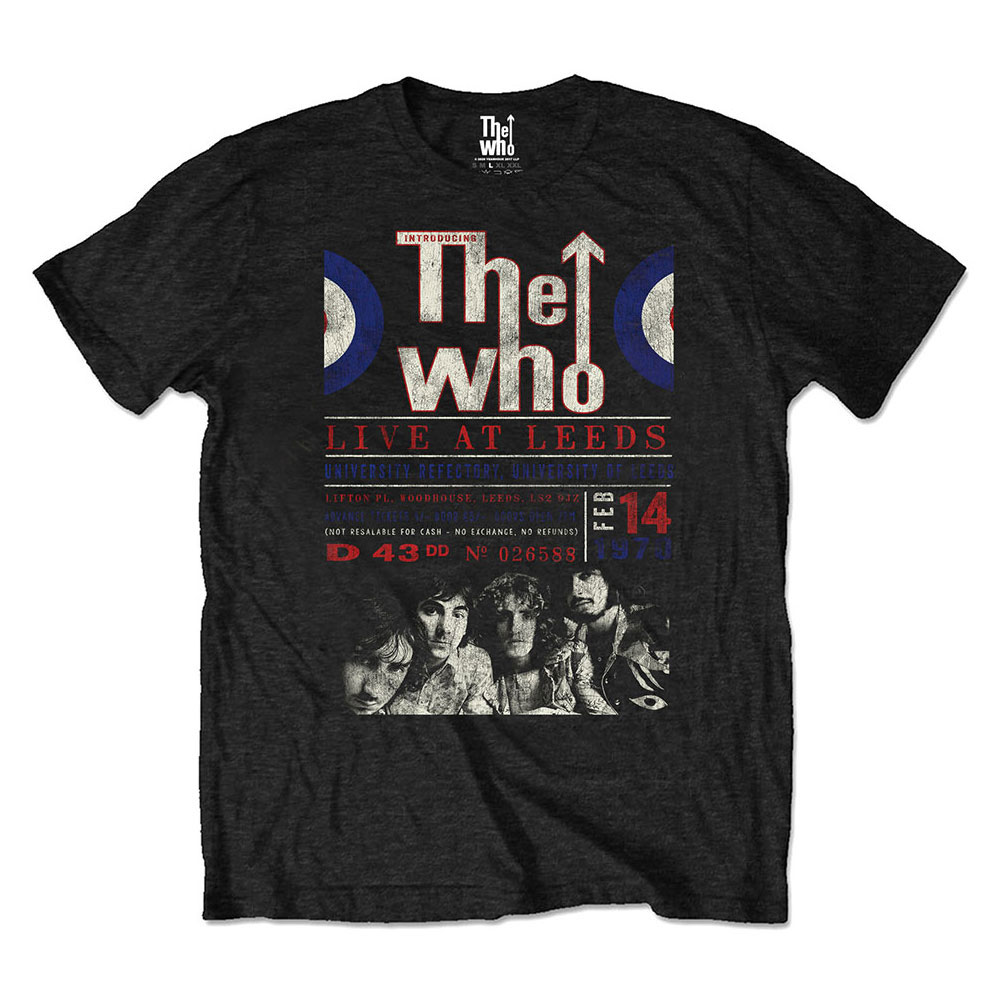 Tričko The Who - Live At Leeds '70, Unisex,Čierna,XXL