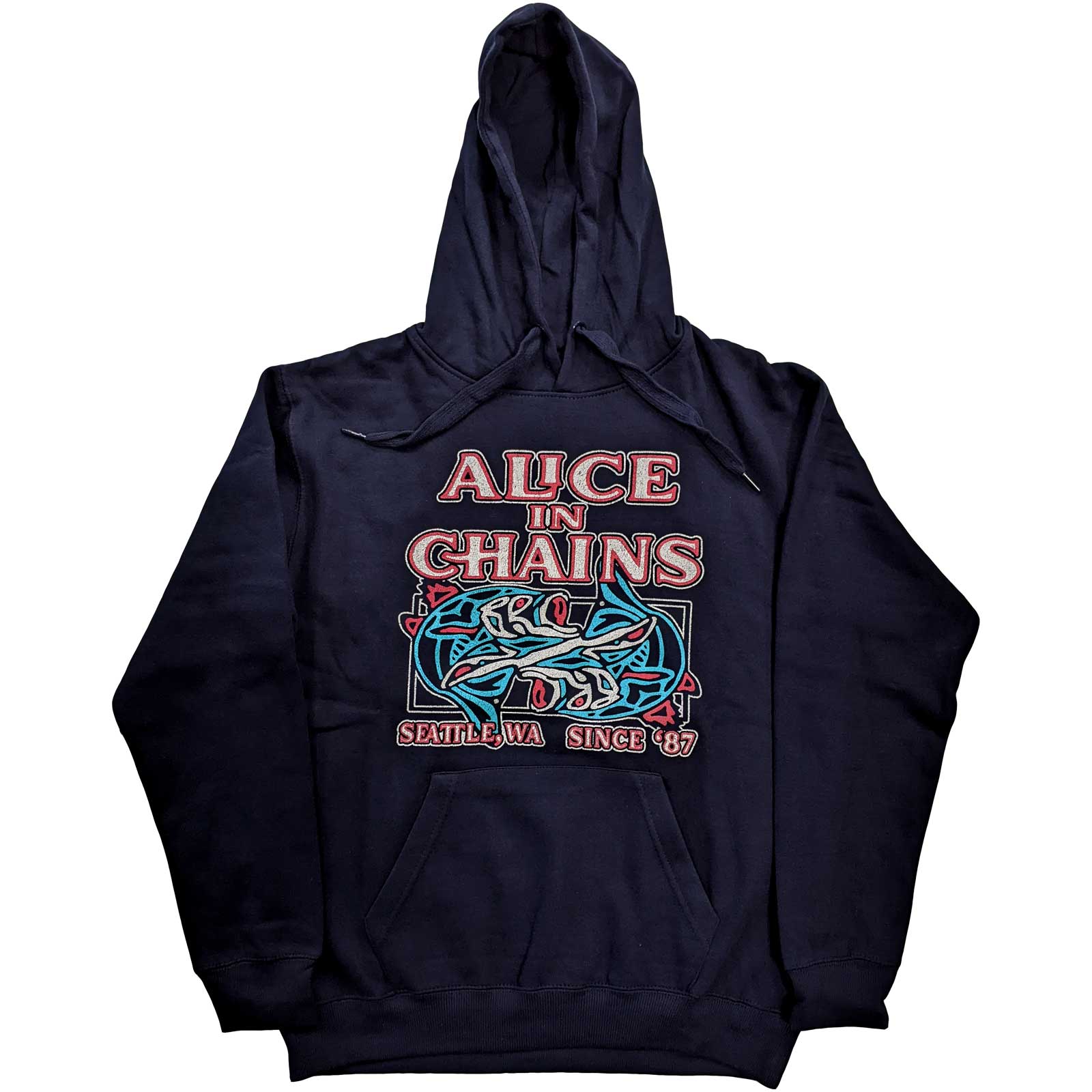 Mikina Alice In Chains - Totem Fish, Unisex,Modrá,XXL