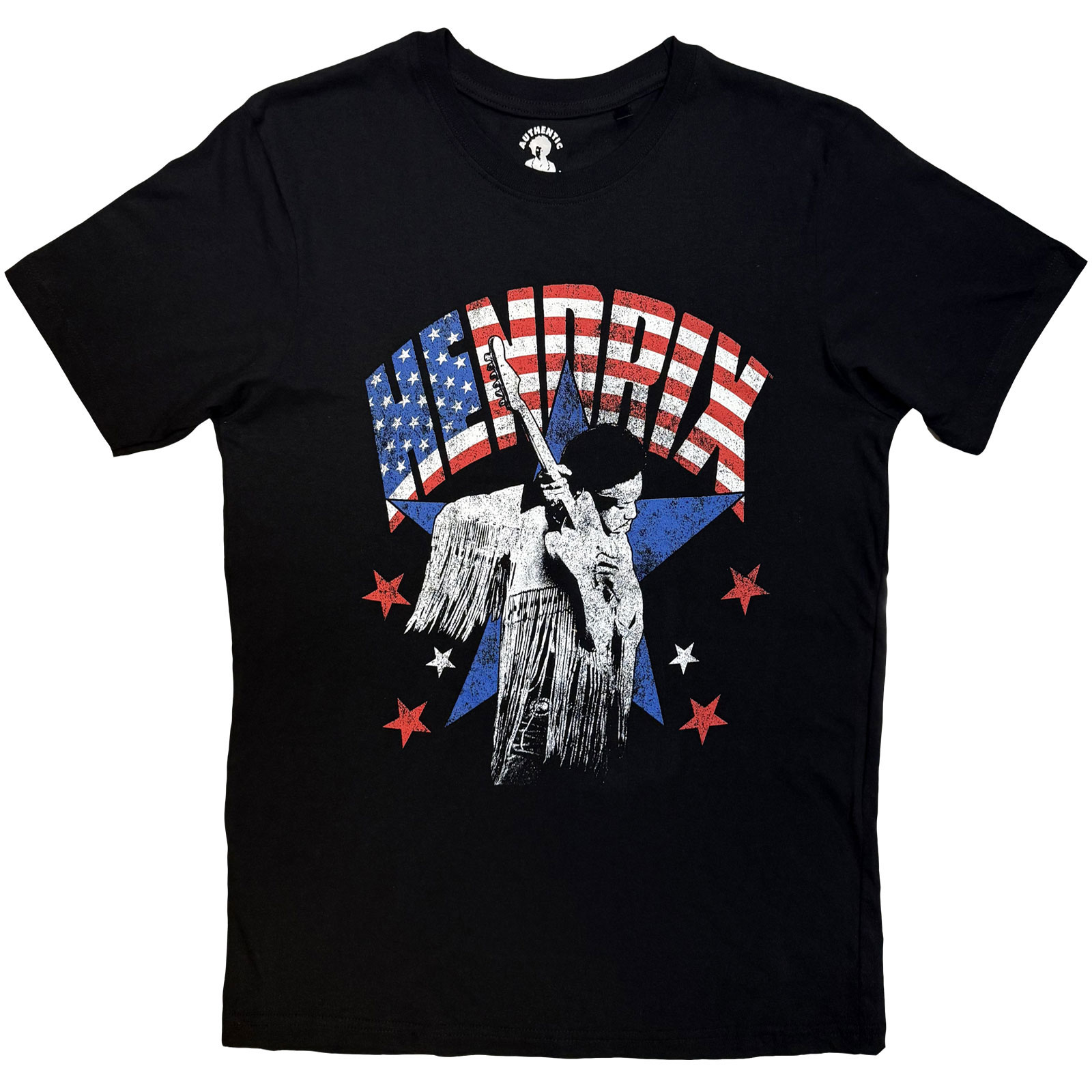 Tričko Jimi Hendrix - Flag, Unisex,Čierna,XXL