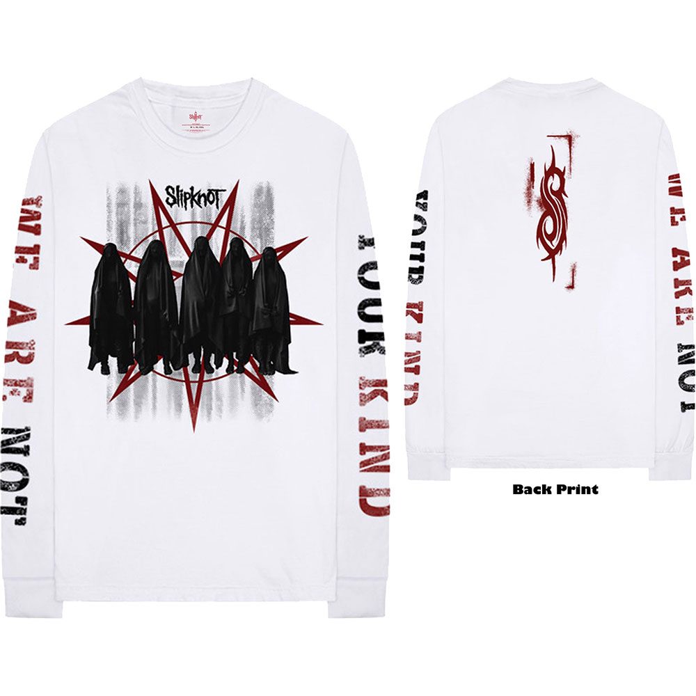 Tričko s dlhým rukávom Slipknot - Shrouded Group, Unisex,Biela,XXL