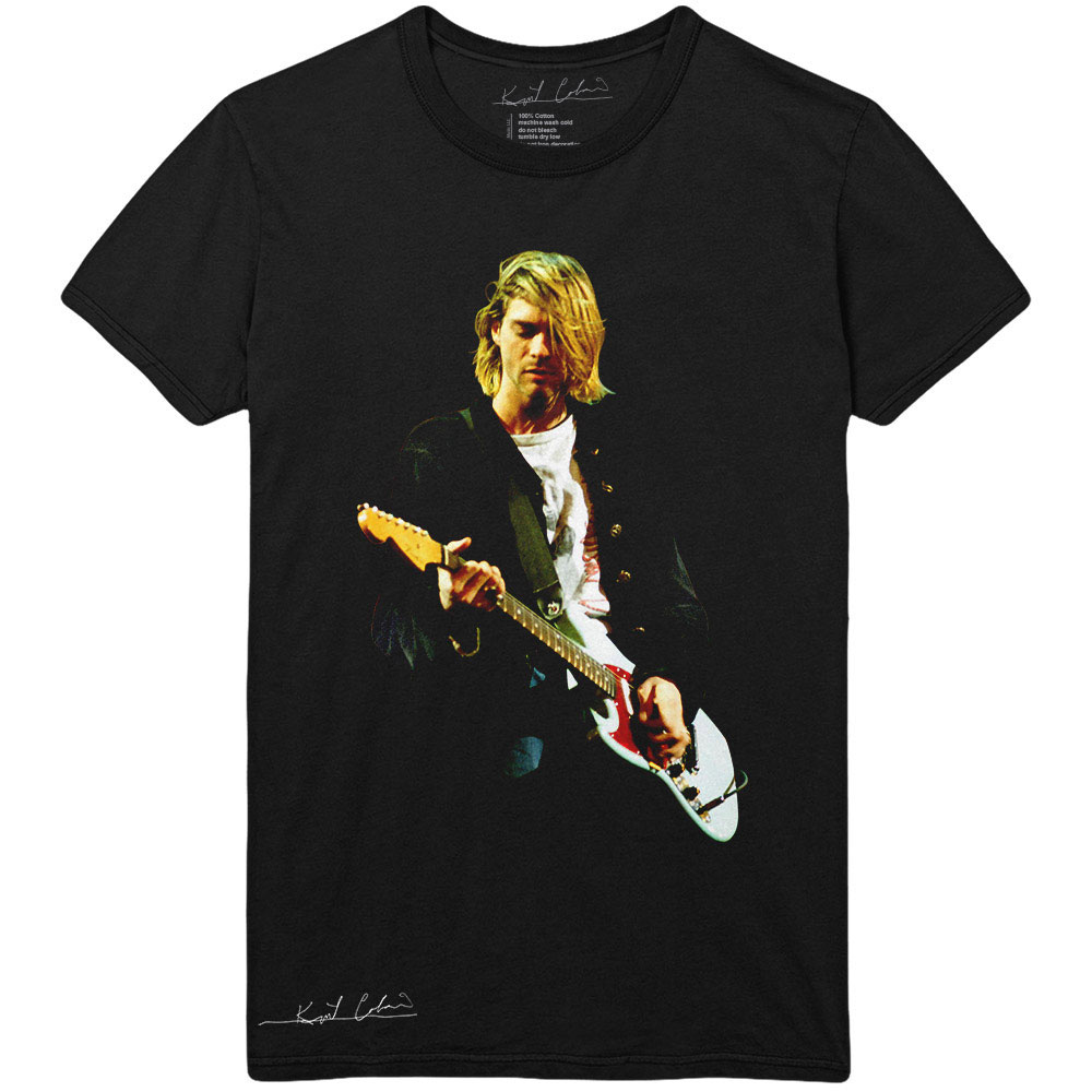 Tričko Kurt Cobain - Guitar Photo Colour, Unisex,Čierna,XXL