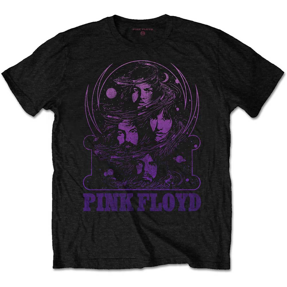Tričko Pink Floyd - Purple Swirl, Unisex,Čierna,XL