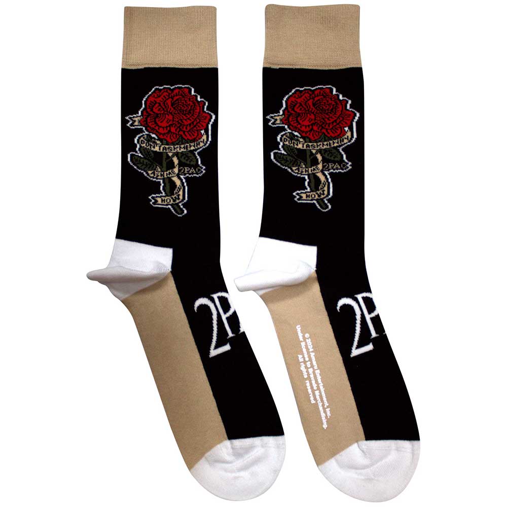 Ponožky 2Pac - Thug Life, Unisex,Čierna,UK 7 - 11