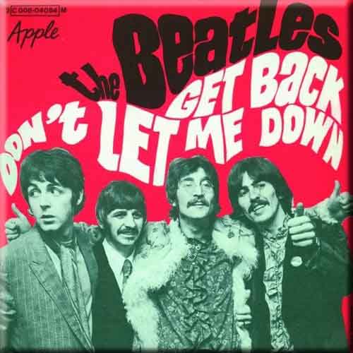 Magnetka The Beatles - Get Back/Don't Let Me Down (Red), Červená,Univerzálna