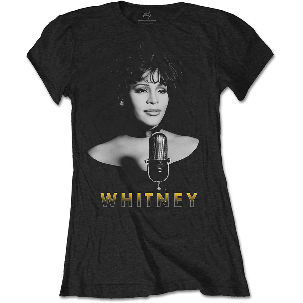 Tričko Whitney Houston - Black & White Photo, Žena,Čierna,XXL