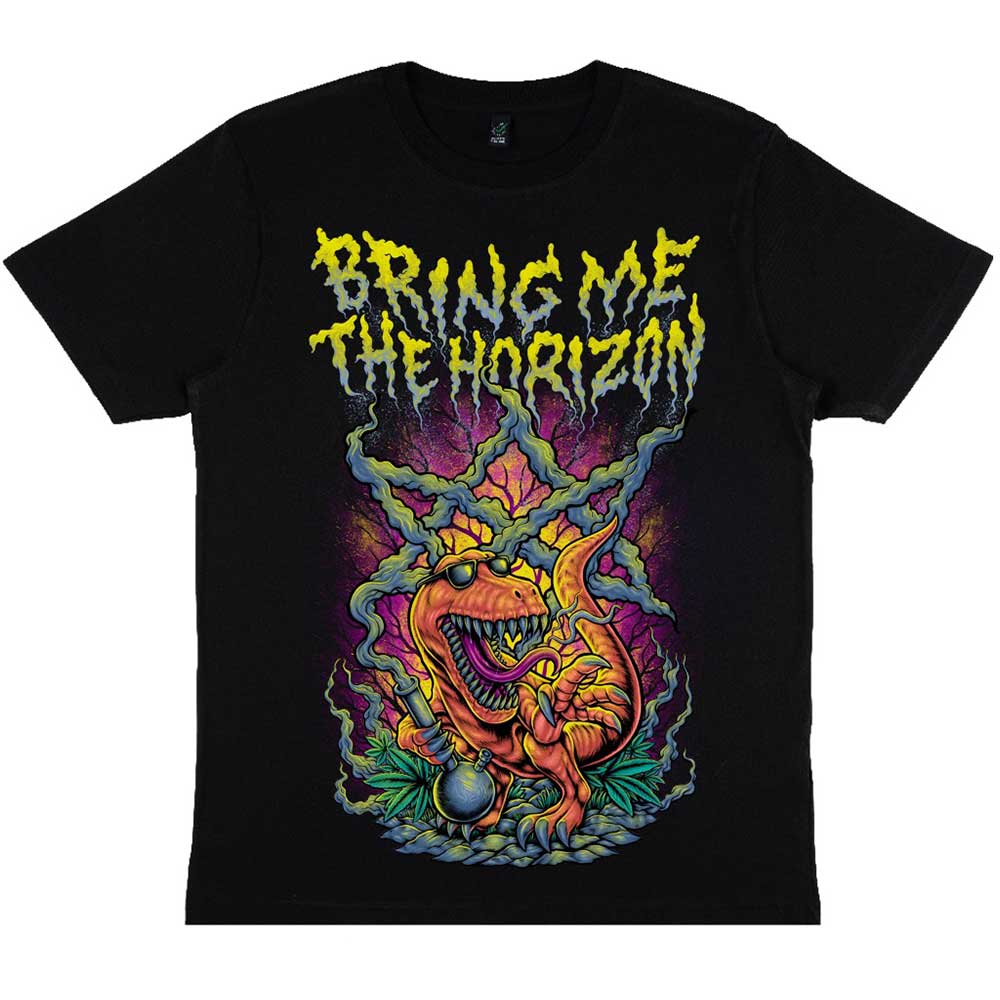 Tričko Bring me the horizon - Smoking Dinosaur, Unisex,Čierna,XL