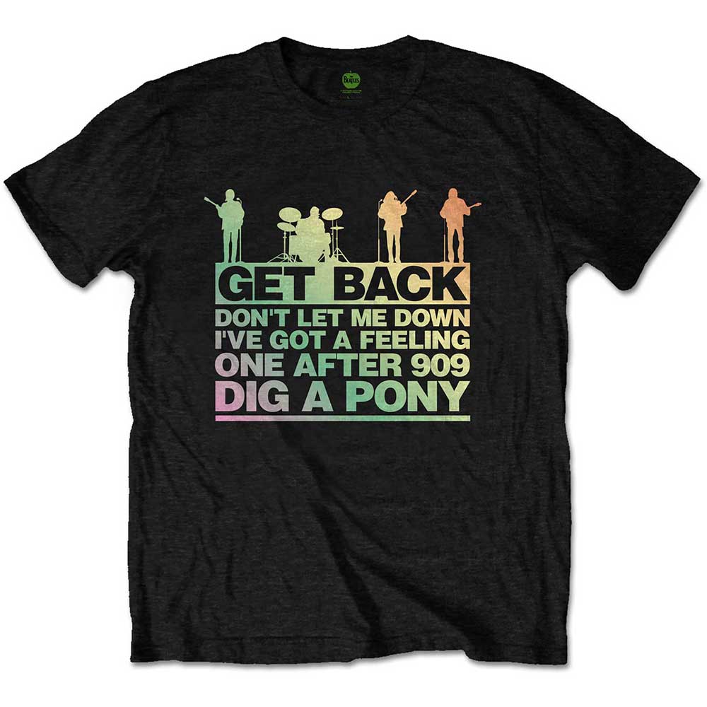 Tričko The Beatles - Get Back Gradient, Unisex,Čierna,XXL