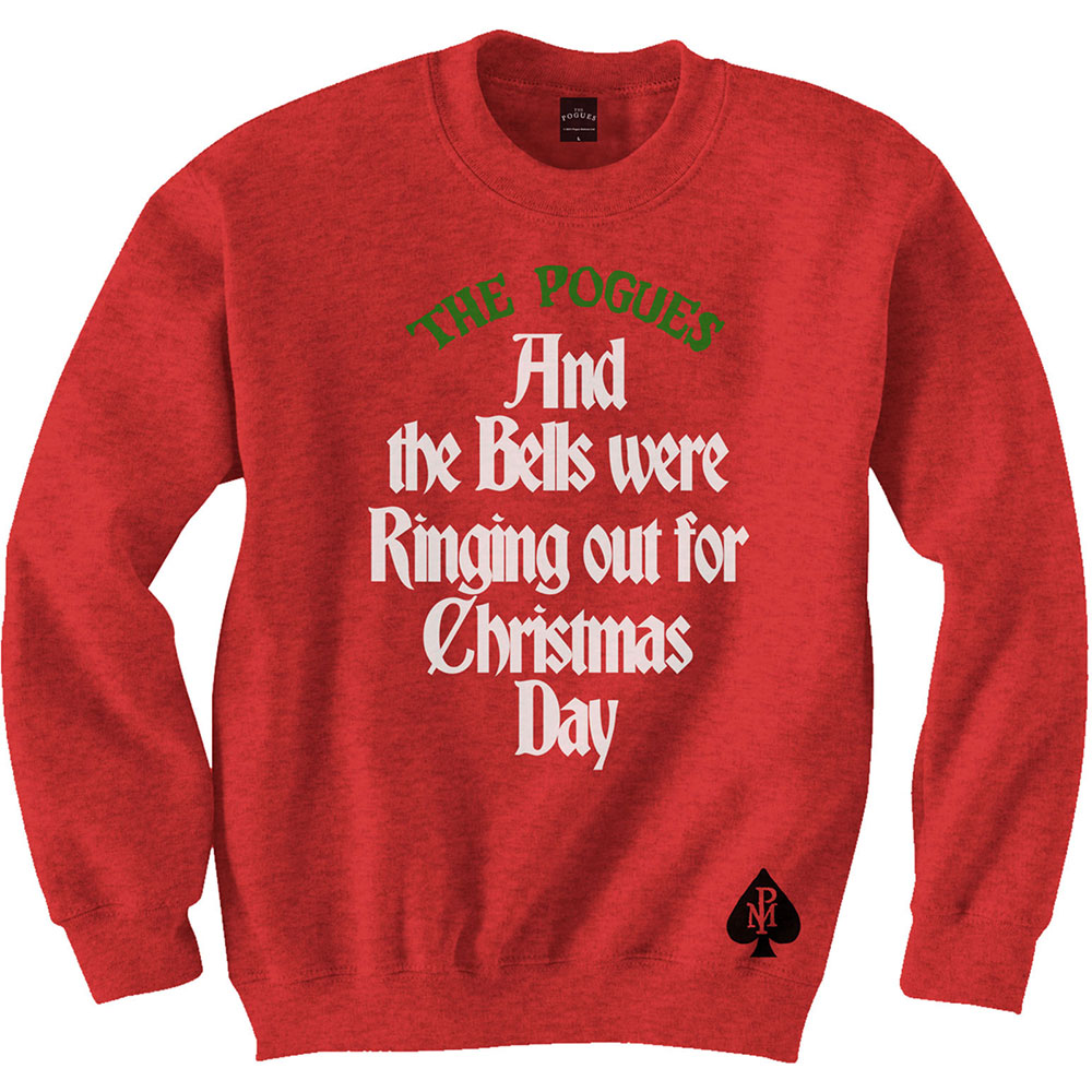 Crewneck The Pogues - Bells Were Ringing Out, Unisex,Červená,XL