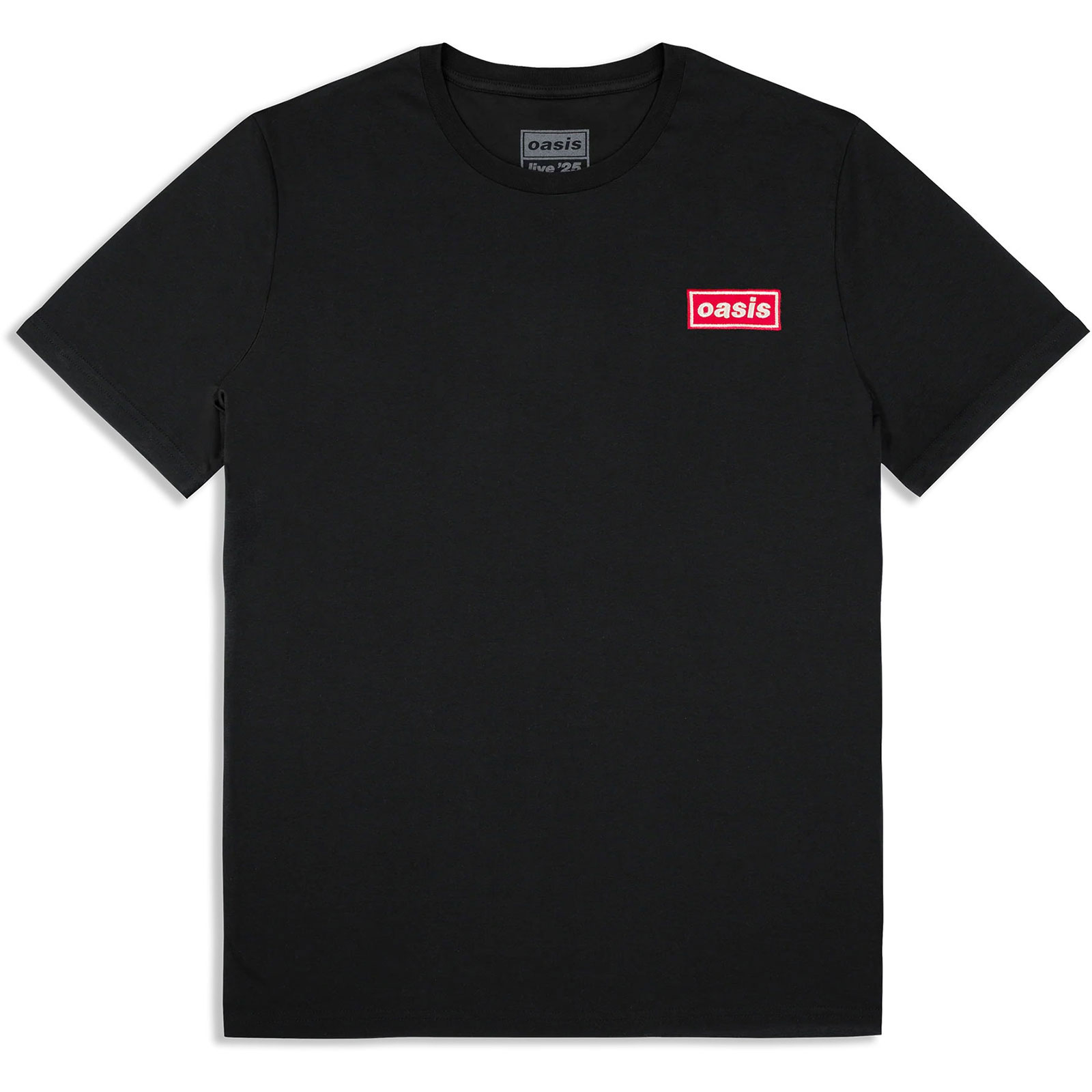 Tričko Oasis - Red Decca Embroidered Logo, Unisex,Čierna,XXL