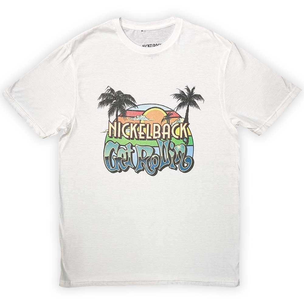 Tričko Nickelback - Get Rollin' Sunset, Unisex,Biela,XXL