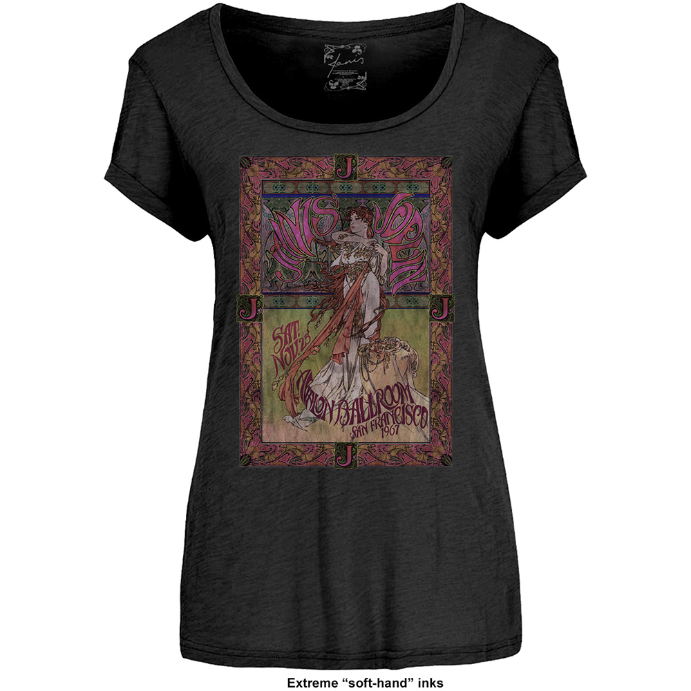 Tričko Janis Joplin - Avalon Ballroom '67, Žena,Čierna,L