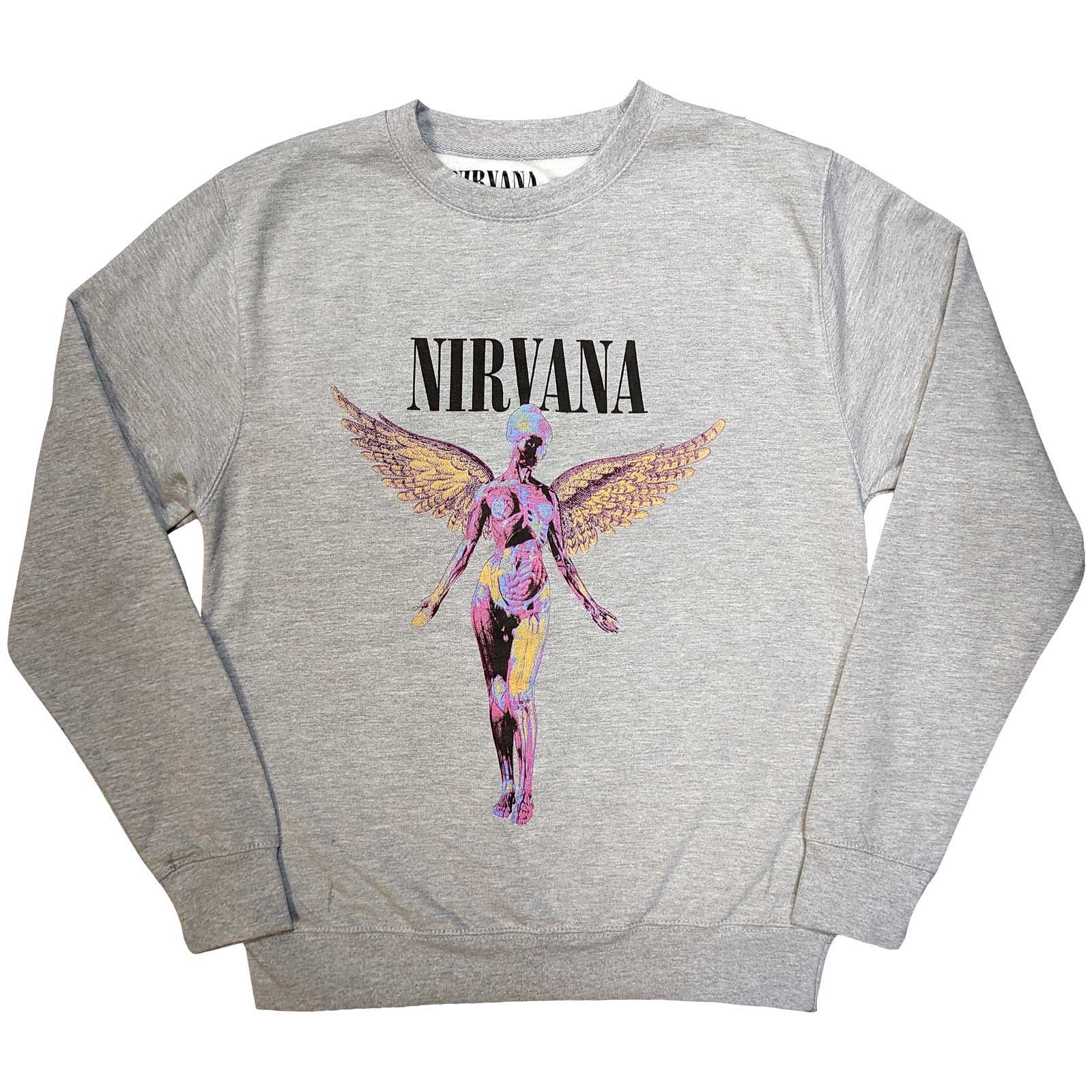Crewneck Nirvana - In Utero, Unisex,Šedá,XS