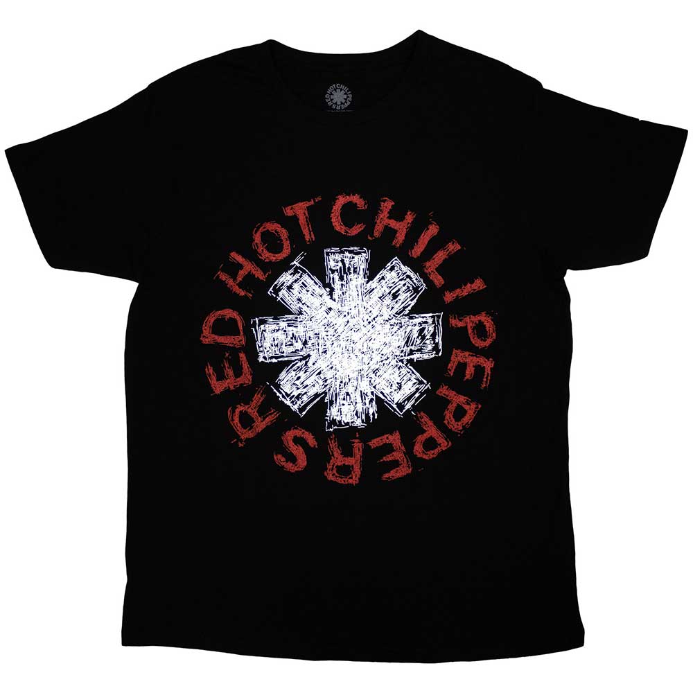 Tričko Red hot chili peppers - Scribble Asterisk, Unisex,Čierna,XXL
