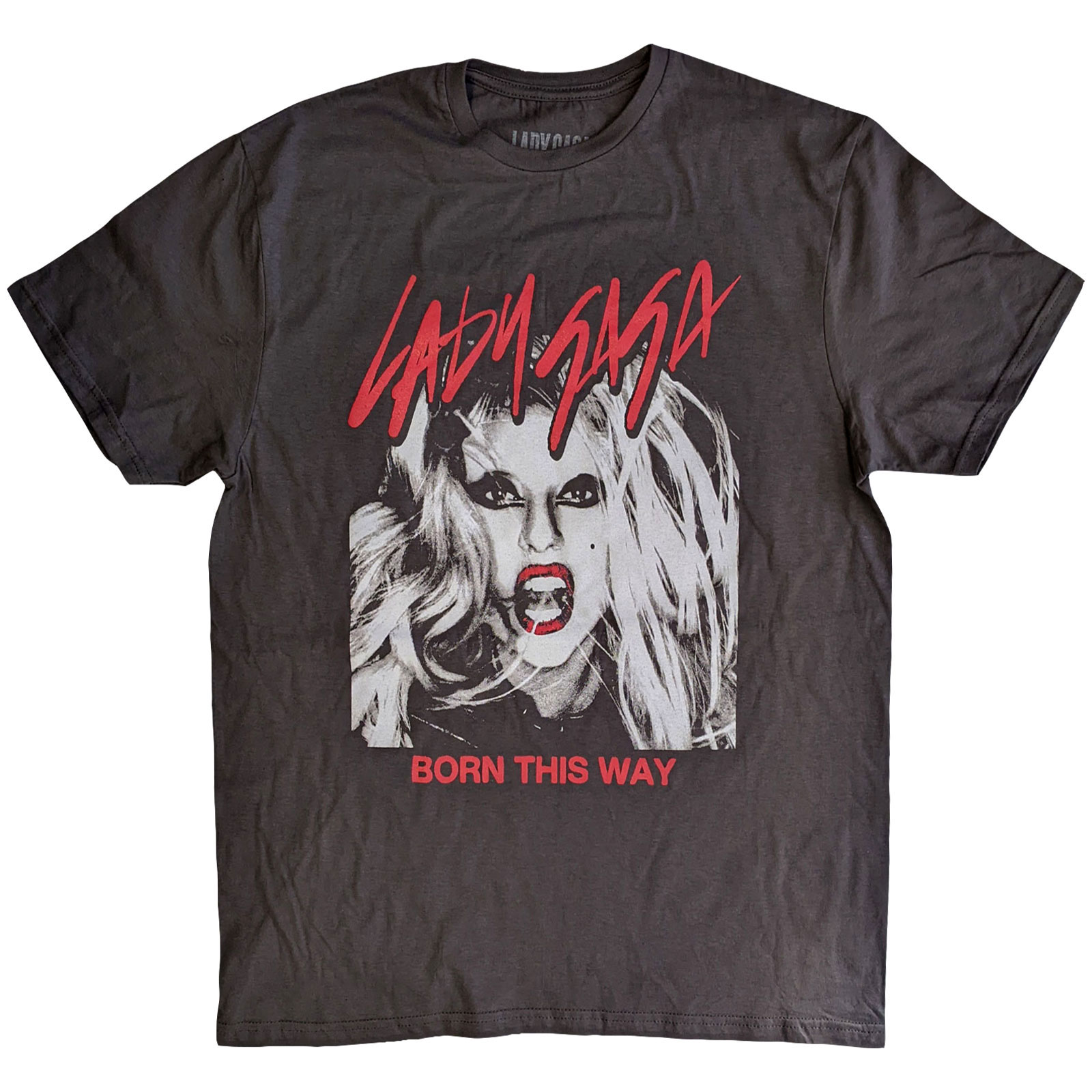 Tričko Lady Gaga - Born This Way Photo, Unisex,Šedá,XXL