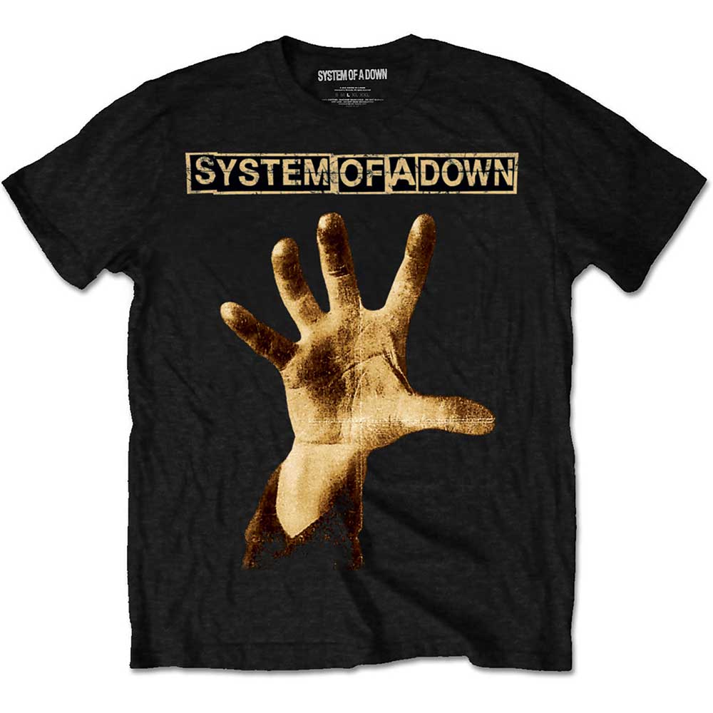 Tričko System of a Down - Hand, Unisex,Čierna,XXL