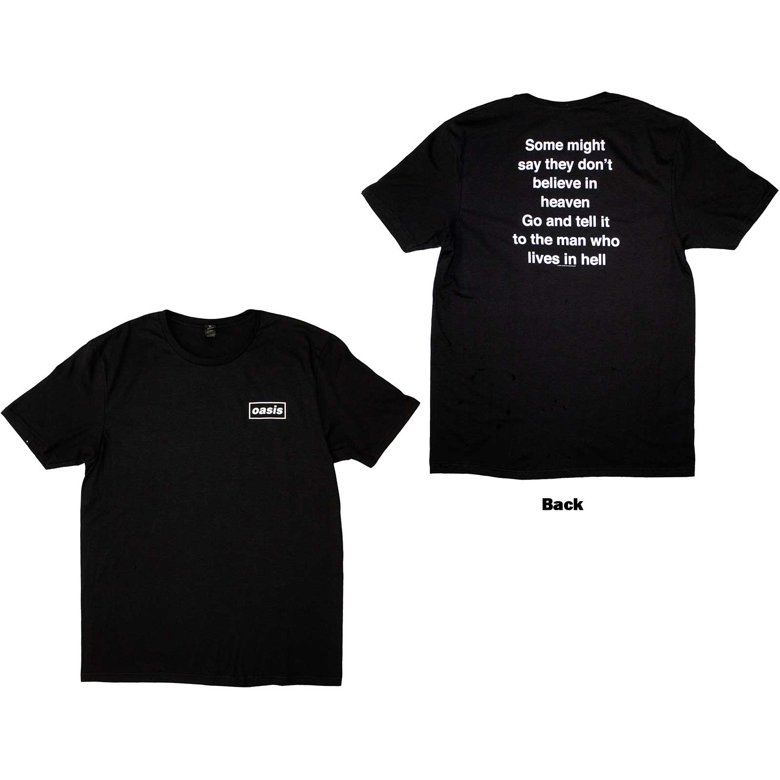 Tričko Oasis - Some Might Say Lyric, Unisex,Čierna,XXL