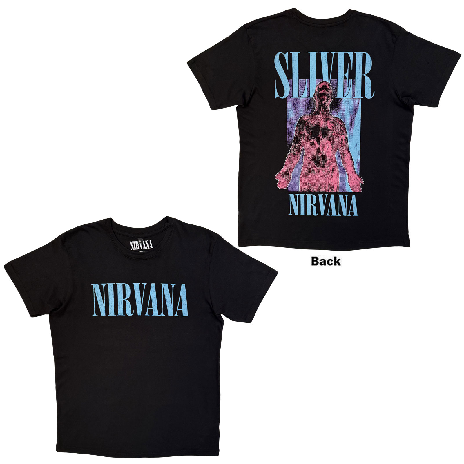 Tričko Nirvana - Silver, Unisex,Čierna,XXL