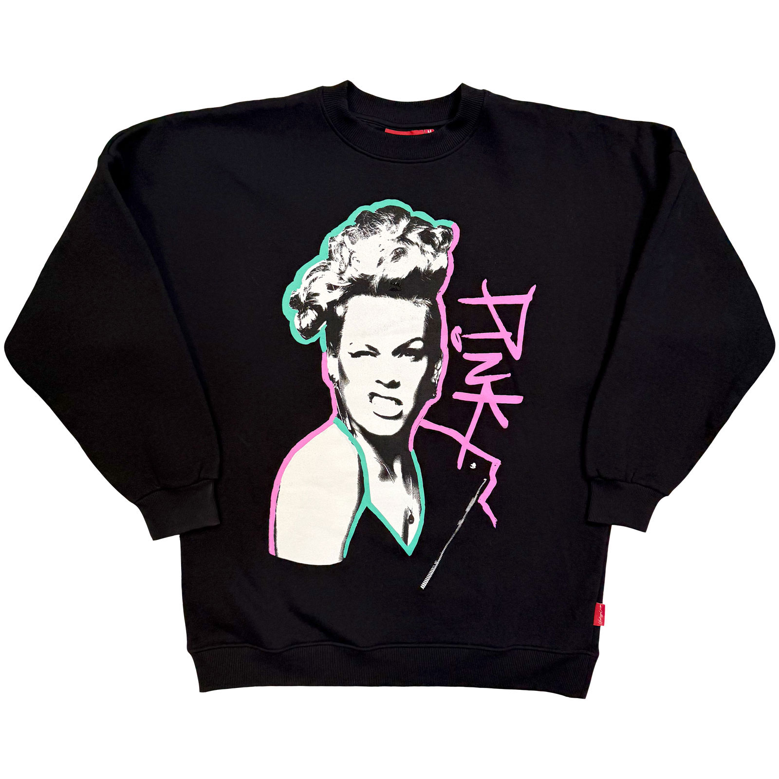 Crewneck Pink - Ladies Unplugged Sweatshirt: Paint Pen (Black), Žena,Čierna,XXL