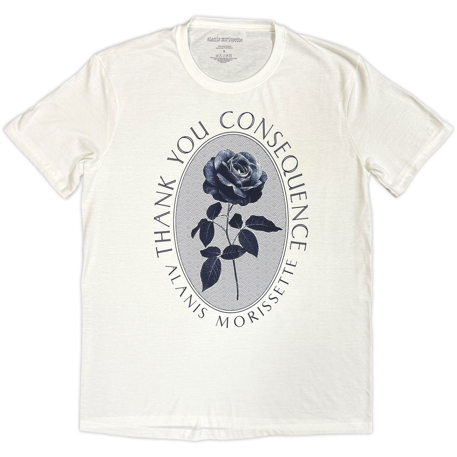 Tričko Alanis Morissette - Rose, Unisex,Biela,XXL