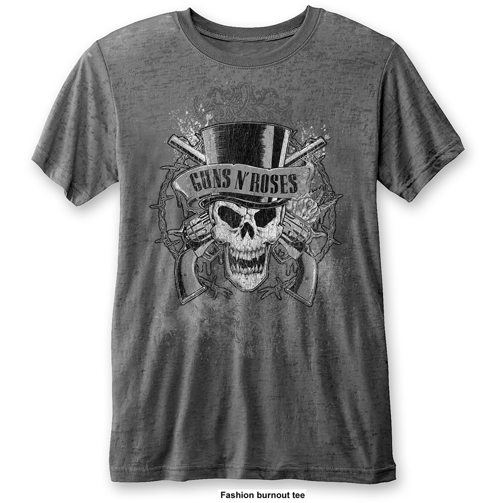 Tričko Guns N’ Roses - Faded Skull, Unisex,Šedá,XXL