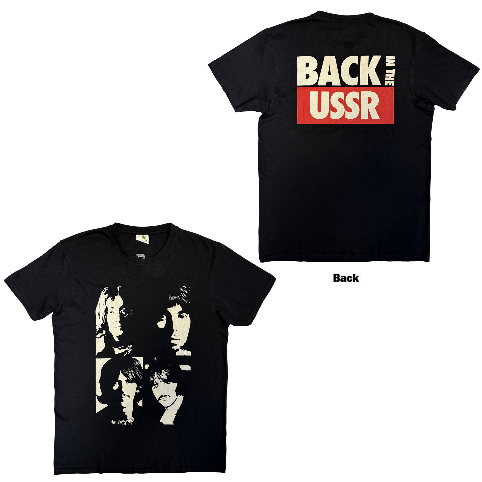Tričko The Beatles - Back in the USSR, Unisex,Čierna,L