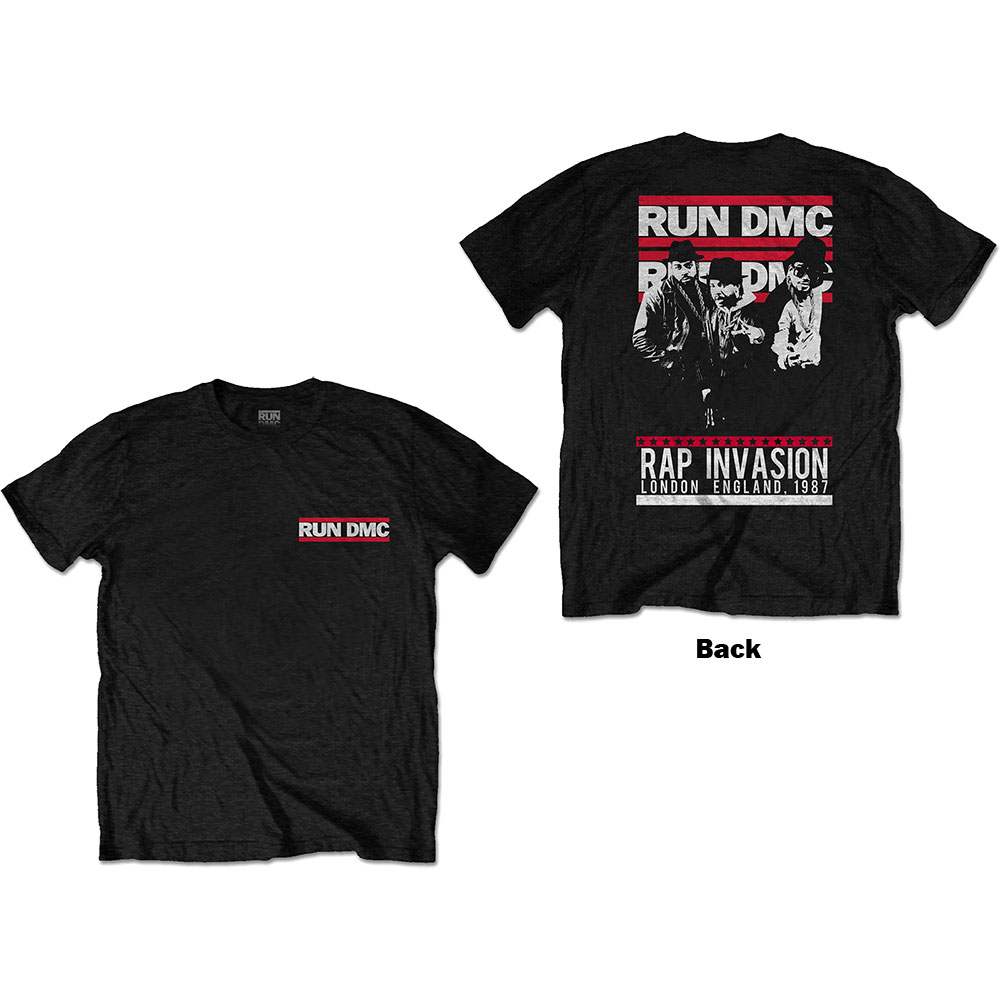 Tričko Run-DMC - Rap Invasion, Unisex,Čierna,XXL