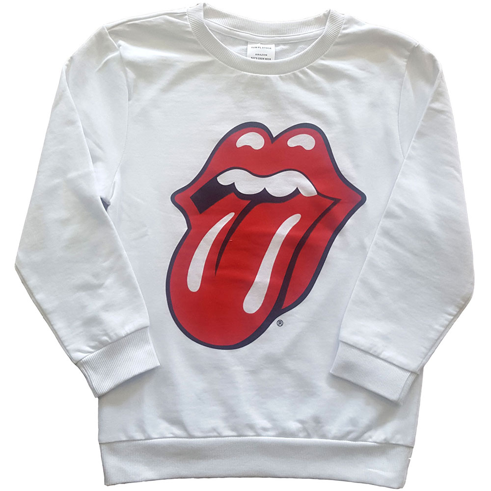Crewneck The Rolling Stones - Classic Tongue, Dieťa,Biela,11 – 12 rokov