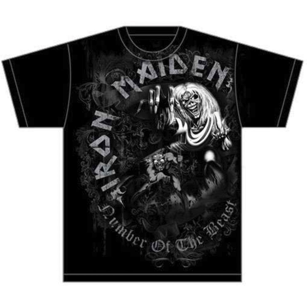 Tričko Iron Maiden - Number of the Beast Grey Tone, Unisex,Čierna,XXL