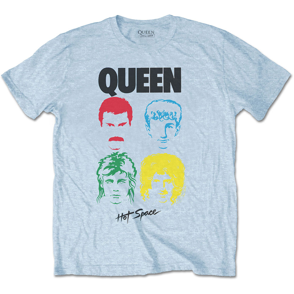 Tričko Queen - Hot Space Album, Unisex,Modrá,XXL