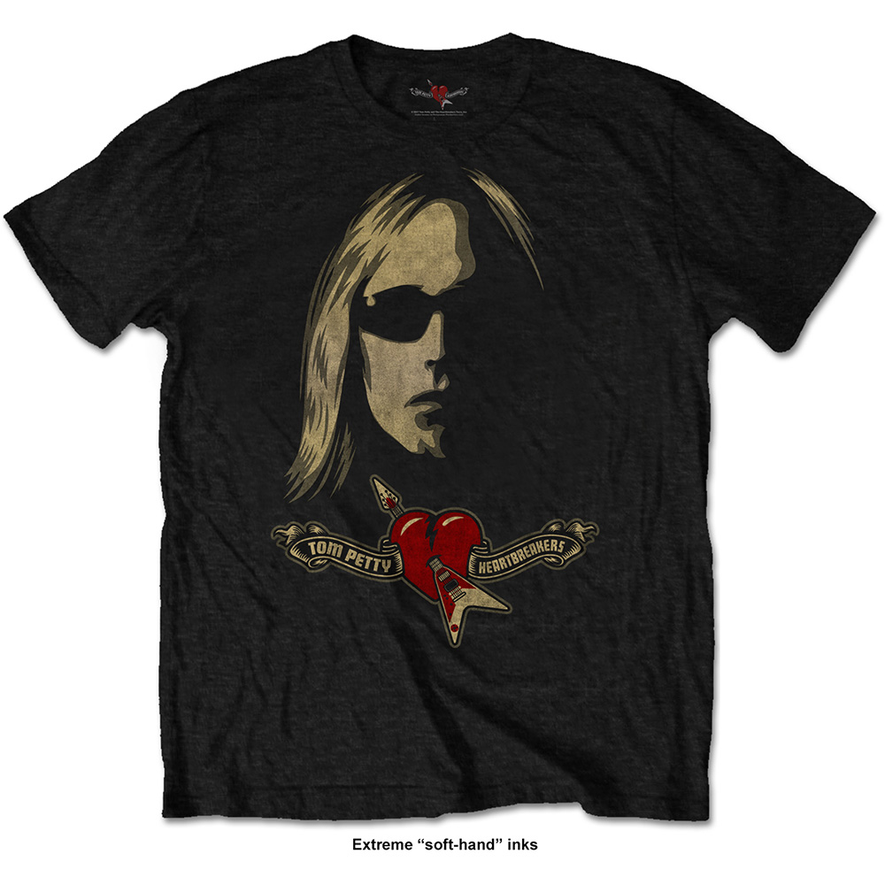 Tričko Tom Petty & The Heartbreakers - Shades & Logo, Unisex,Čierna,XXL