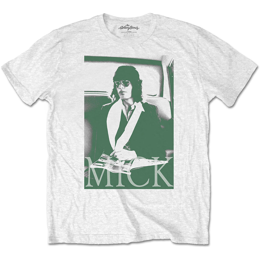 Tričko The Rolling Stones - Mick Photo Version 1, Unisex,Biela,S
