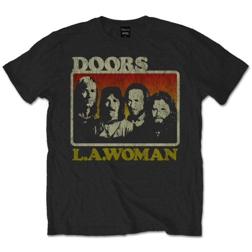 Tričko The Doors - LA Woman, Unisex,Čierna,XXL