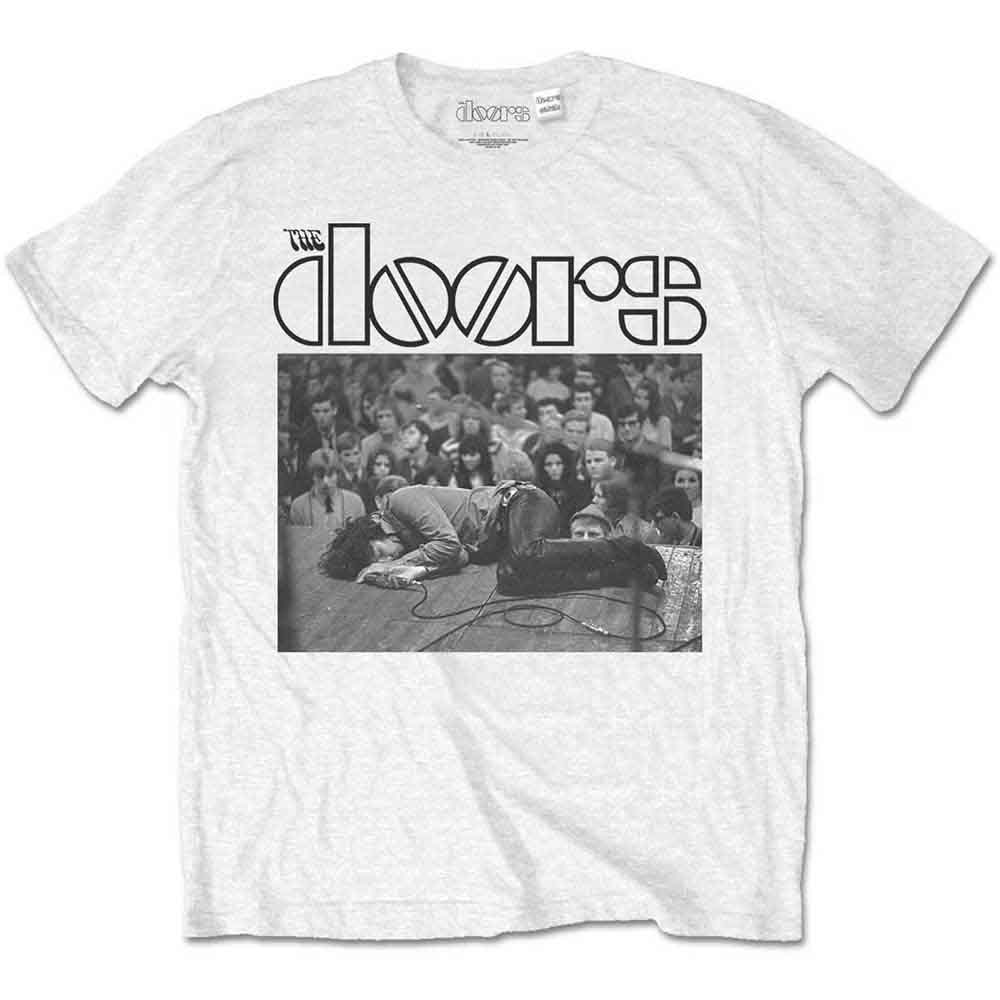 Tričko The Doors - Jim on Floor, Unisex,Biela,XXL