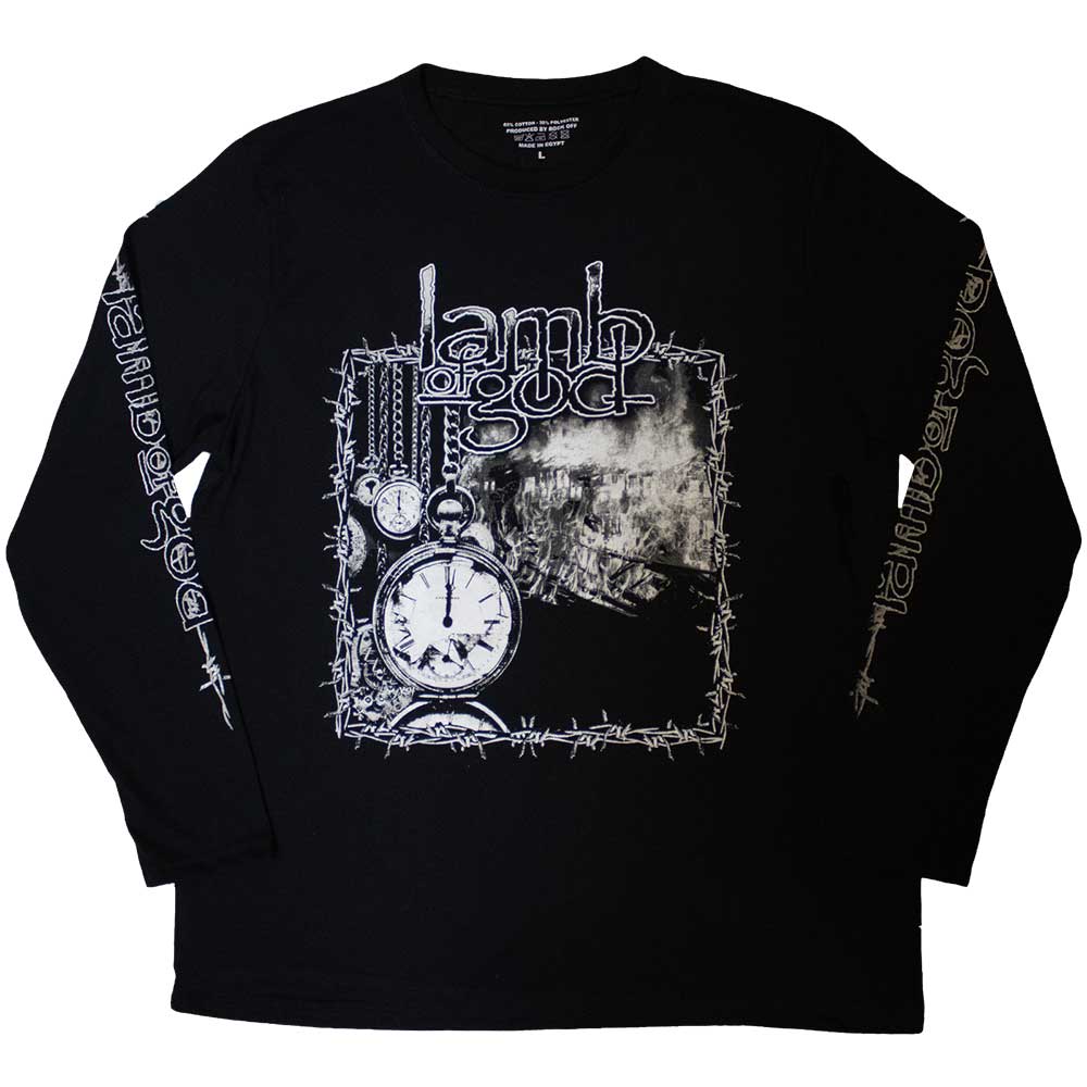 Tričko s dlhým rukávom Lamb of God - Barbed Wire, Unisex,Čierna,XL