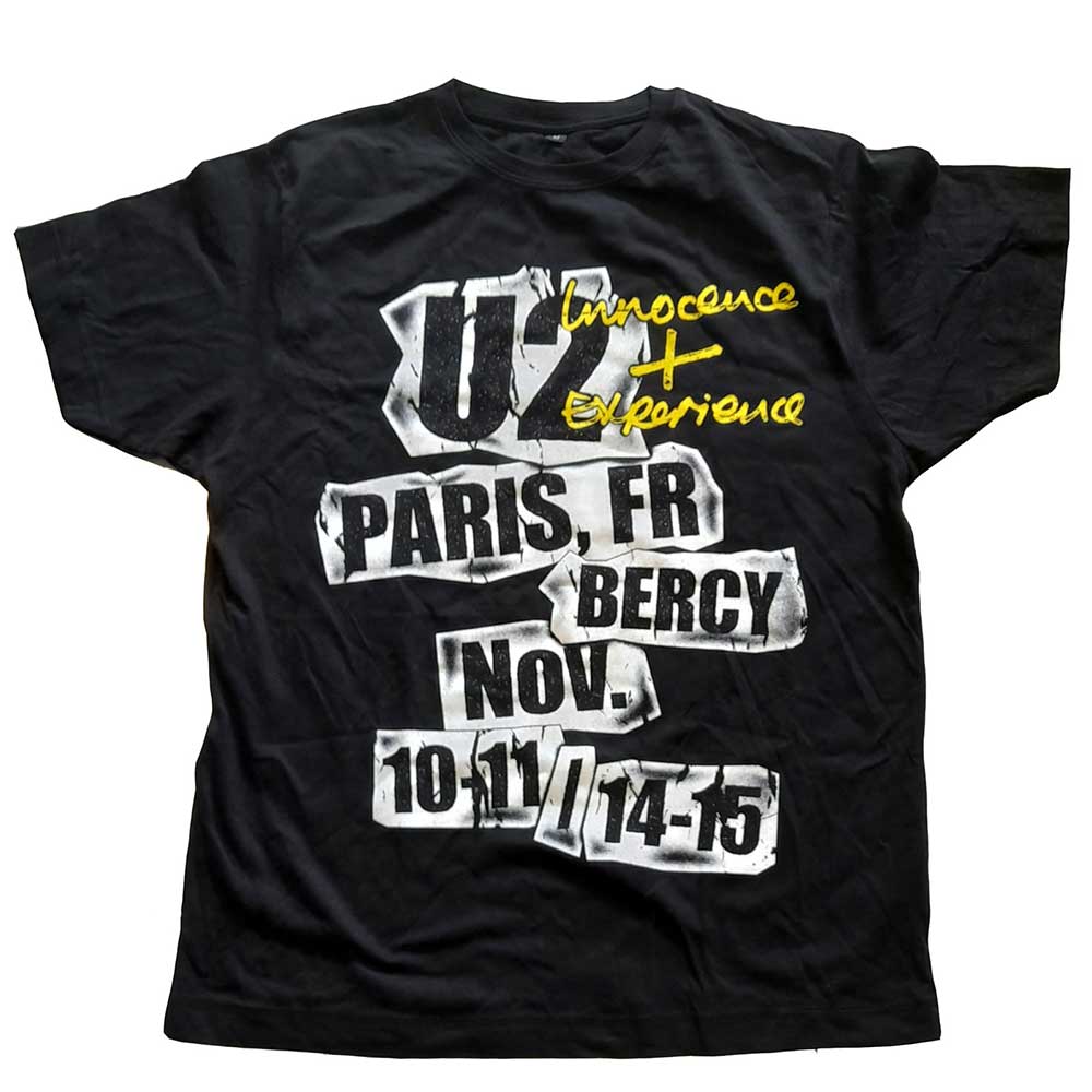 Tričko U2 - I+E Paris Event 2015, Unisex,Čierna,XXL