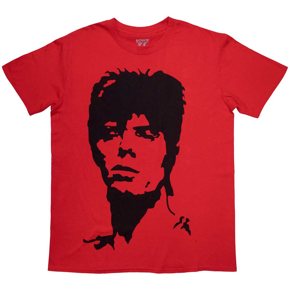 Tričko David Bowie - 1973 Monochrome, Unisex,Červená,XXL
