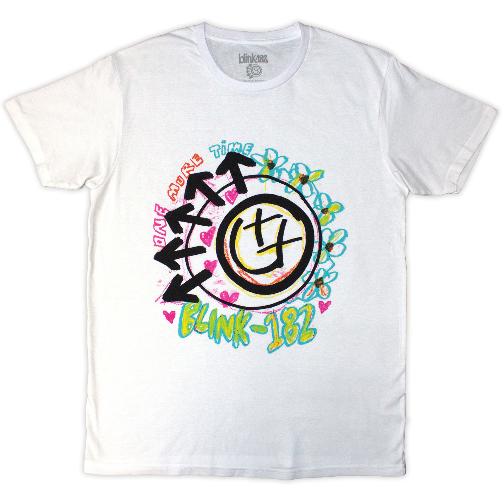 Tričko Blink 182 - Crayon, Unisex,Biela,XXL
