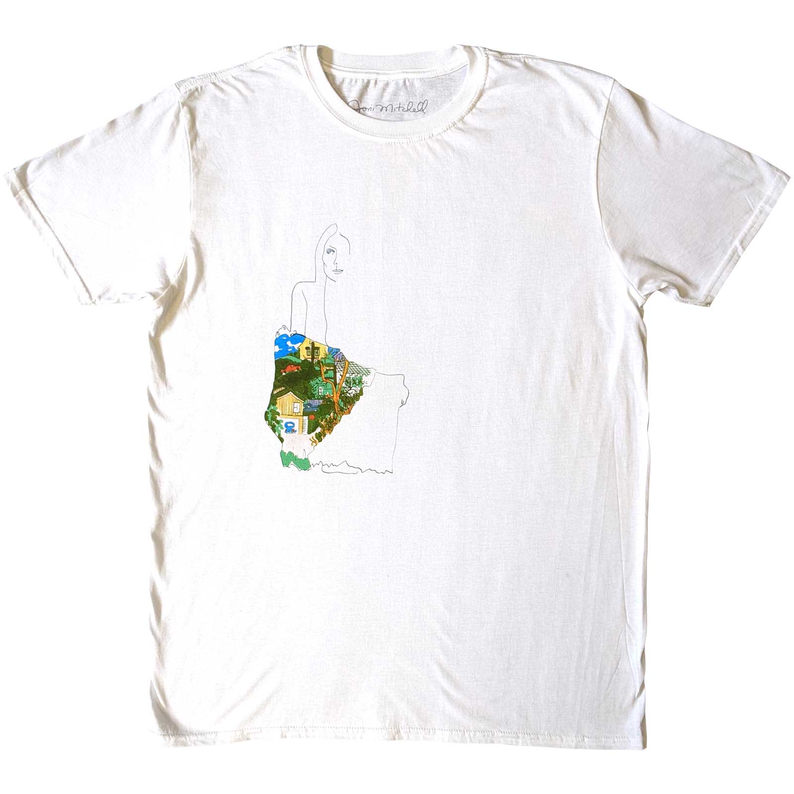 Tričko Joni Mitchell - Ladies Album, Unisex,Biela,XXL
