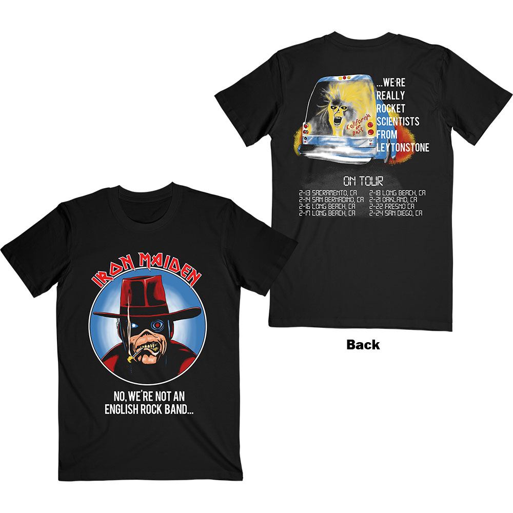 Tričko Iron Maiden - Not An English Rock Band, Unisex,Čierna,XXL
