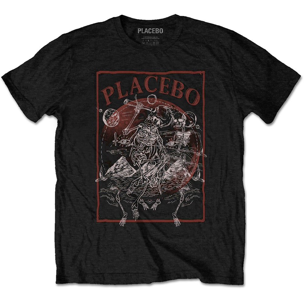 Tričko Placebo - Astro Skeletons, Unisex,Čierna,M